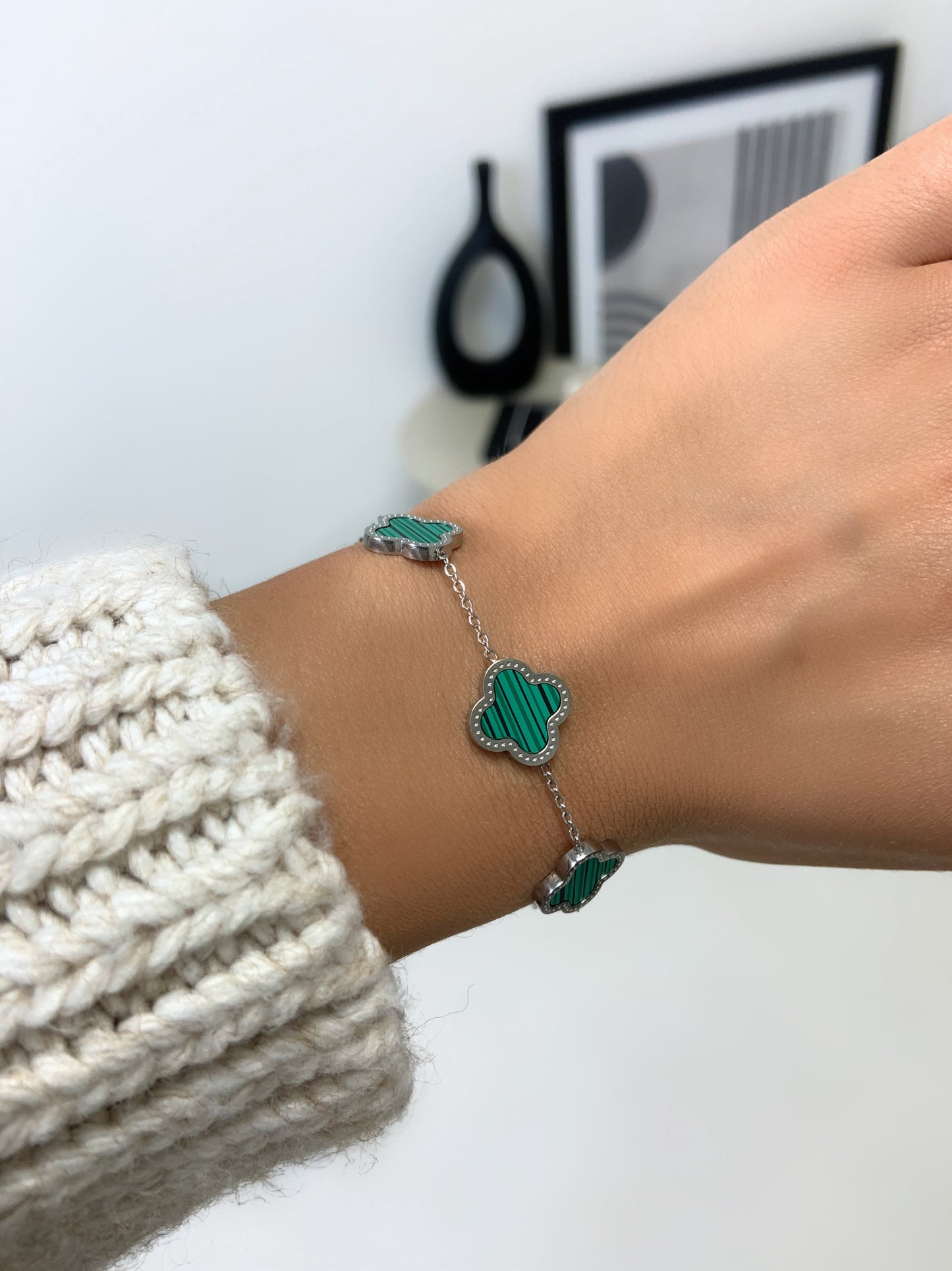 Lydia Clover Bracelet SILVER