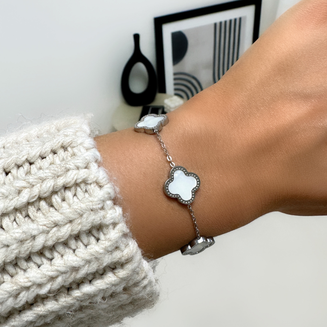 Lydia Clover Bracelet SILVER