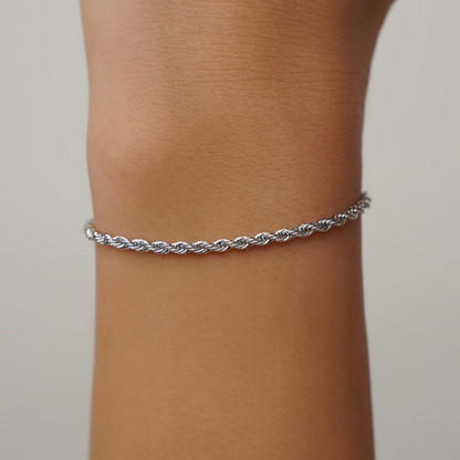 Silver Rope Bracelet