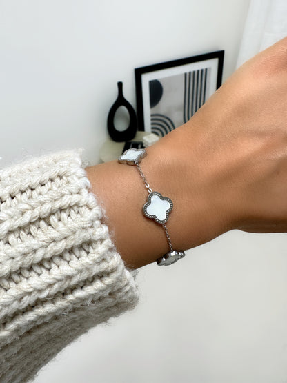 Lydia Clover Armband SILBER