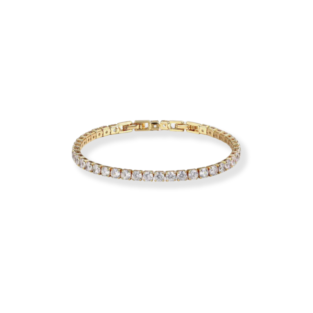Rosa Zirconia Tennis Bracelet 4MM Rose Gold