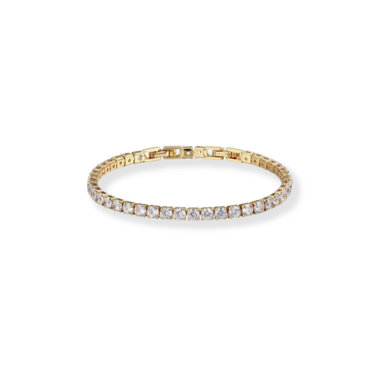 Rosa Zirconia Tennis Bracelet 4MM Rose Gold