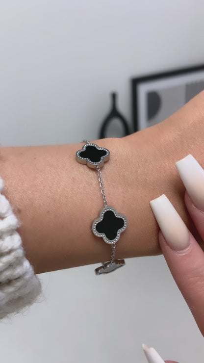 Lydia Clover Armband SILBER