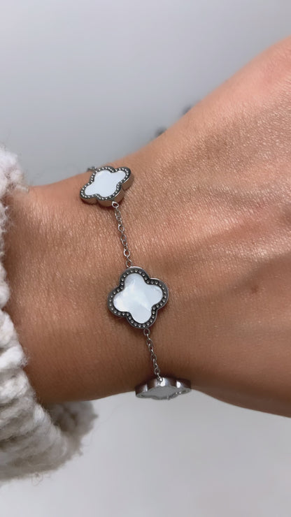 Lydia Clover Armband SILBER