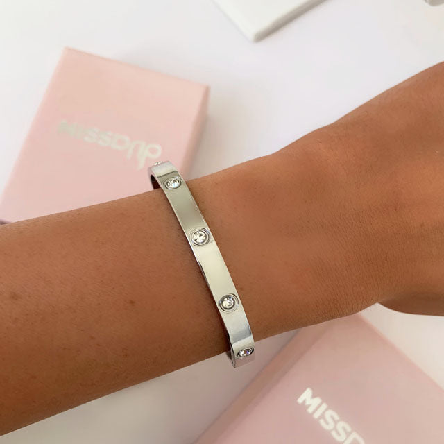 Kimmie Silver Bangle Bracelet