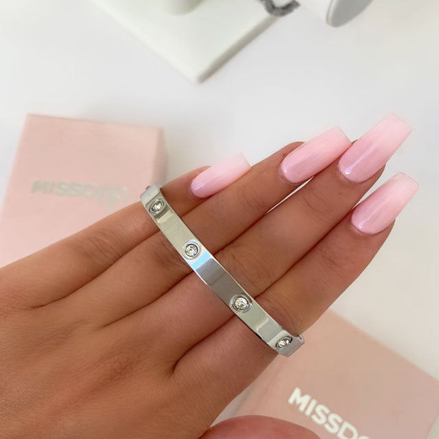 Kimmie Silver Bangle Bracelet
