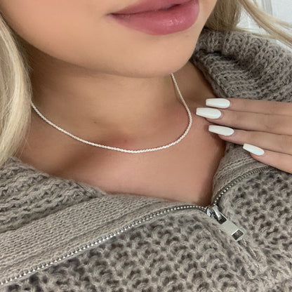 Venice Silver Crystal Necklace
