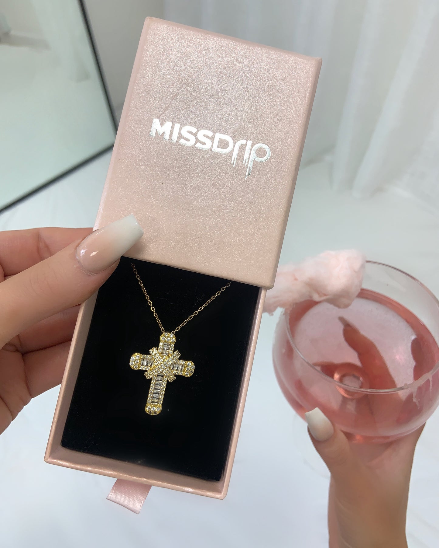 Skyla Gold Cross Necklace