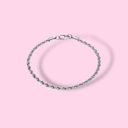 Silver Rope Bracelet