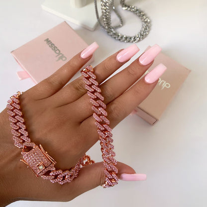 Isla Prong Cuban Chain Pink