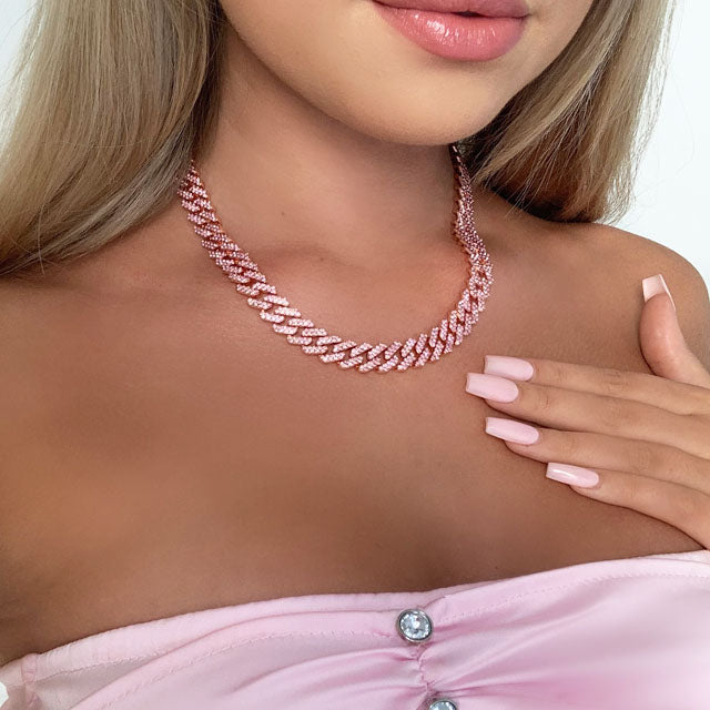 Isla Prong Cuban Chain Pink