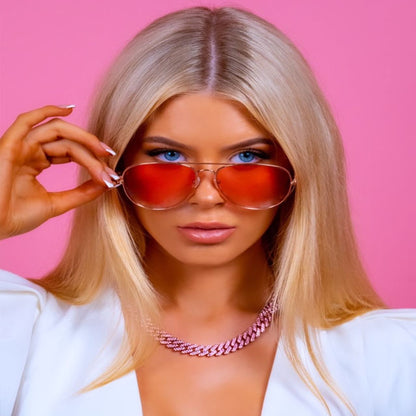 Isla Prong Cuban Chain Pink