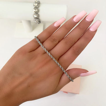 Silver Rope Bracelet
